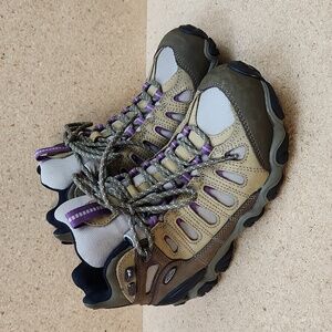 Oboz Sawtooth Leather Hiking Shoes B-Dry Waterproof Womens Sz 7.5 No Insoles